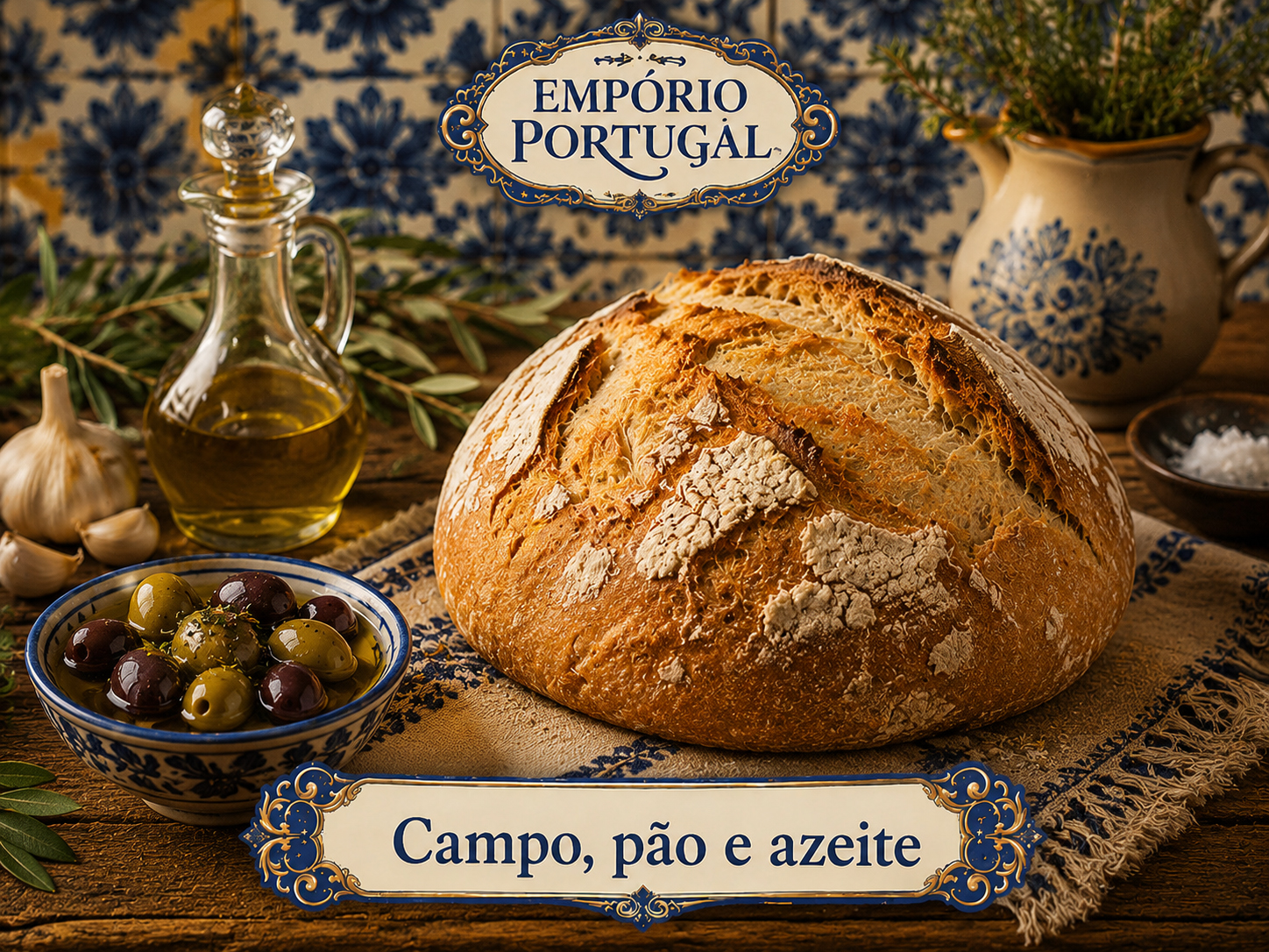 Campo, pão e azeite — cozinha de aldeia e interior português
