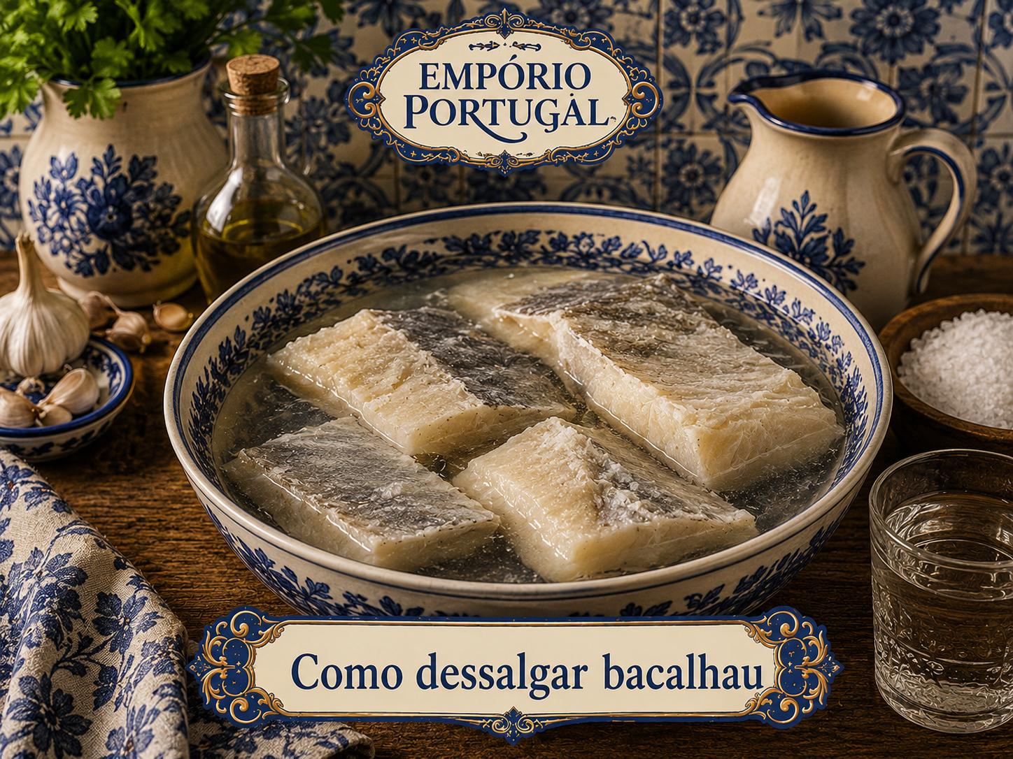 Como dessalgar bacalhau — técnica de dessalga na cozinha portuguesa