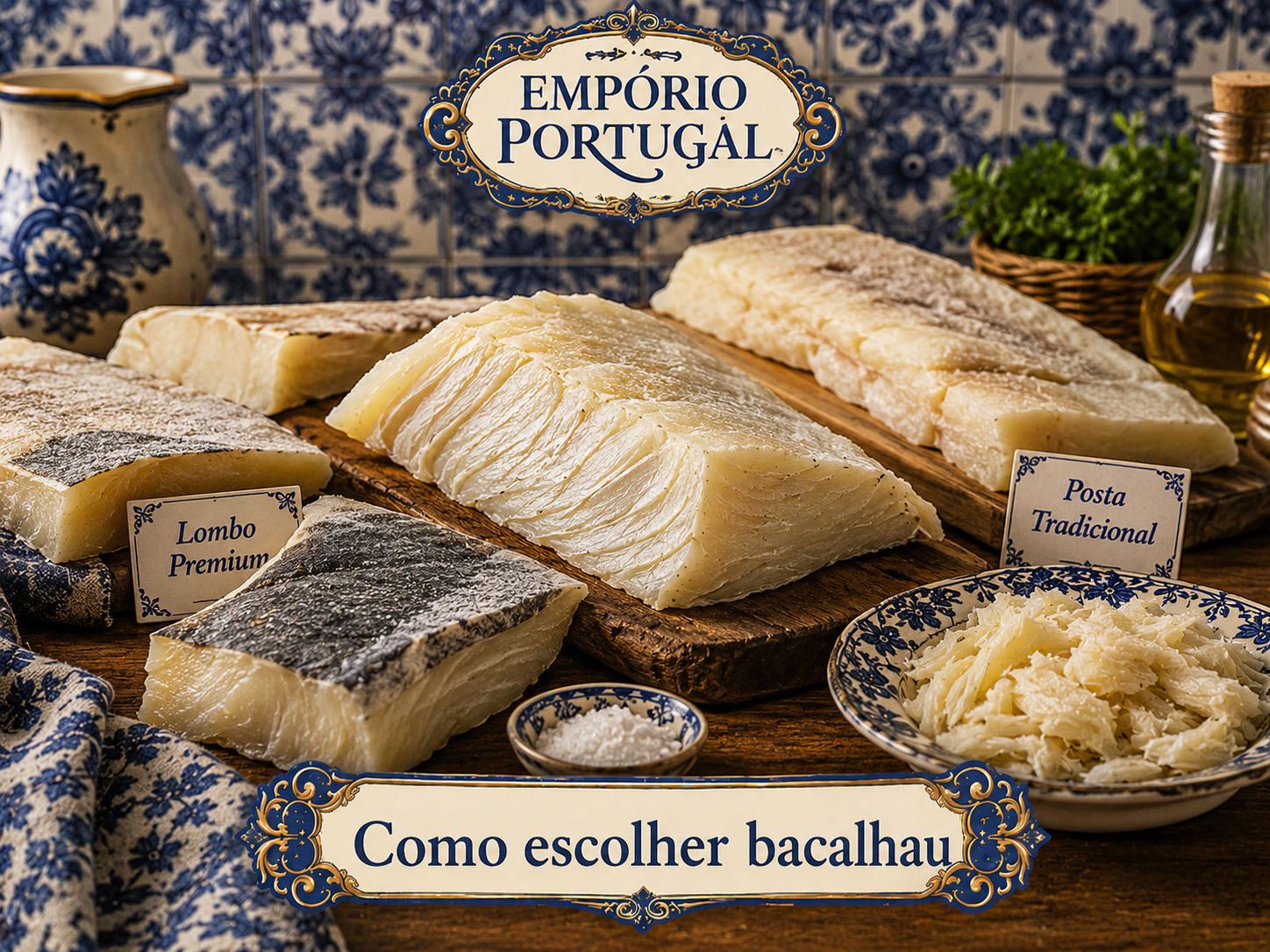 Bacalhau à mesa portuguesa — prato tradicional
