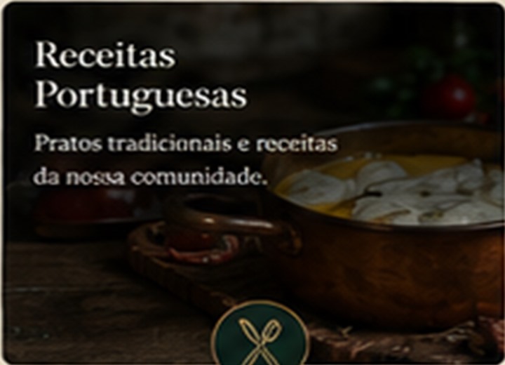Receitas portuguesas — mesa tradicional editorial