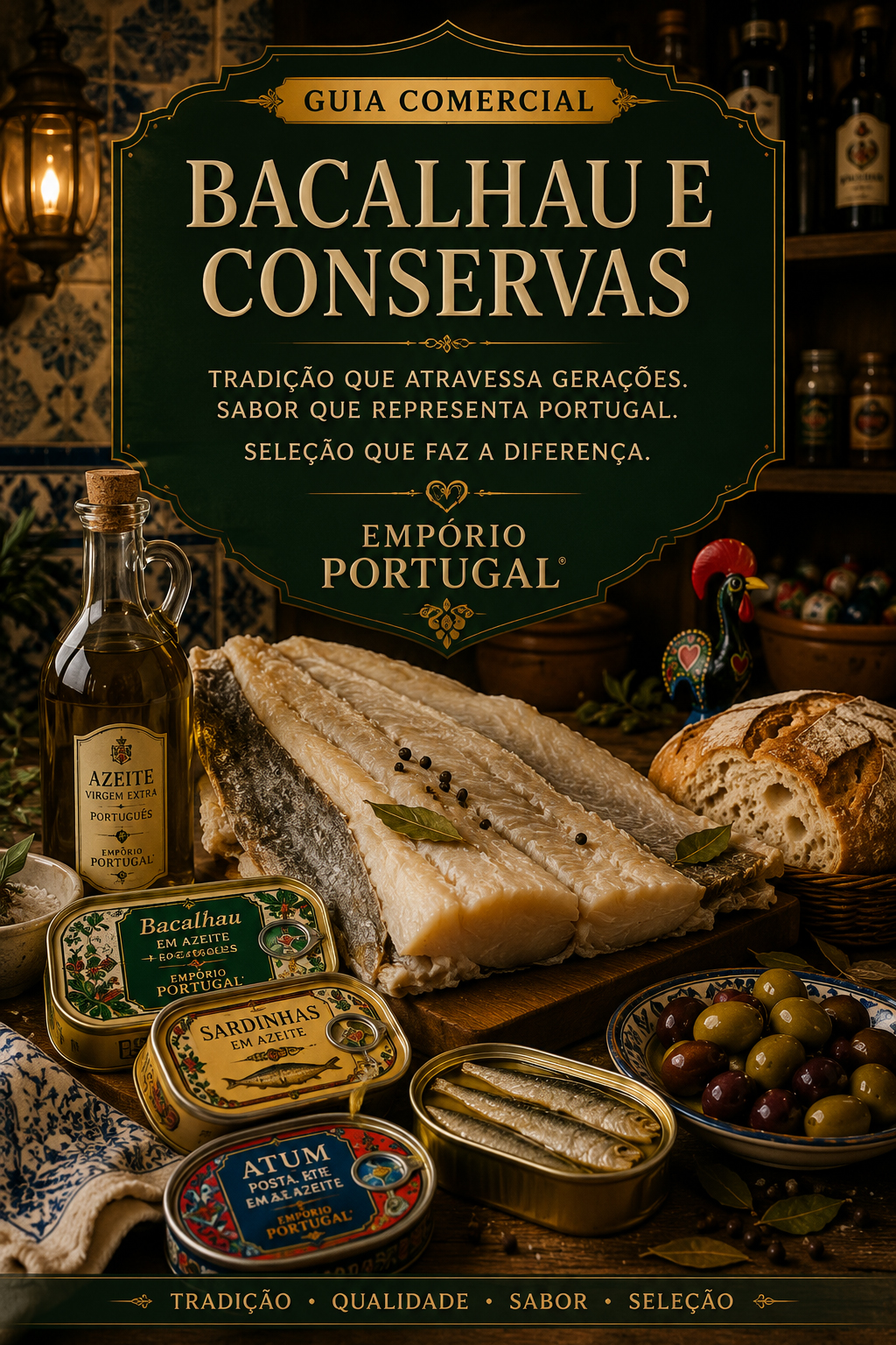 Bacalhau e conservas — curadoria editorial Empório Portugal