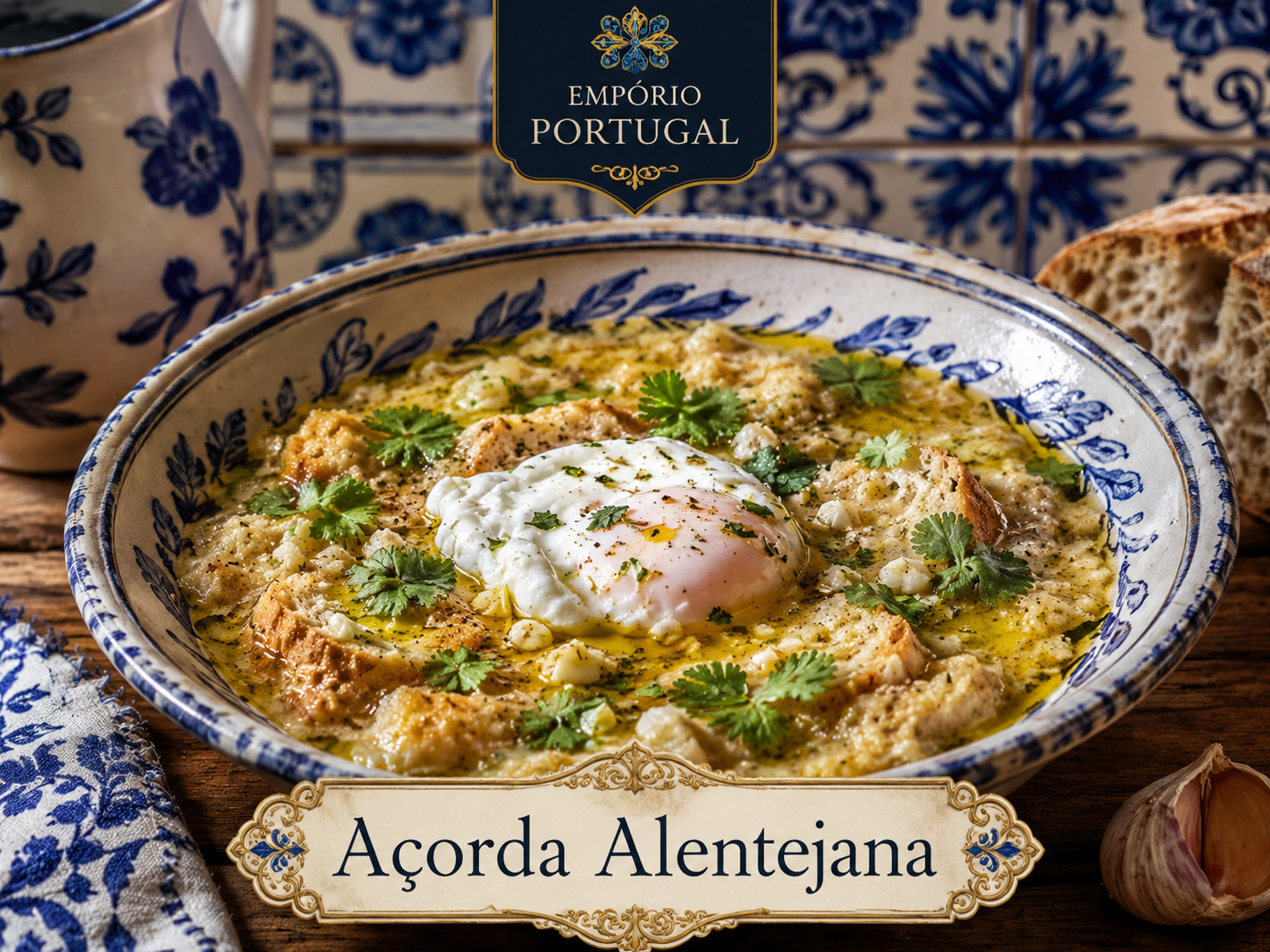 Açorda alentejana — receita portuguesa tradicional