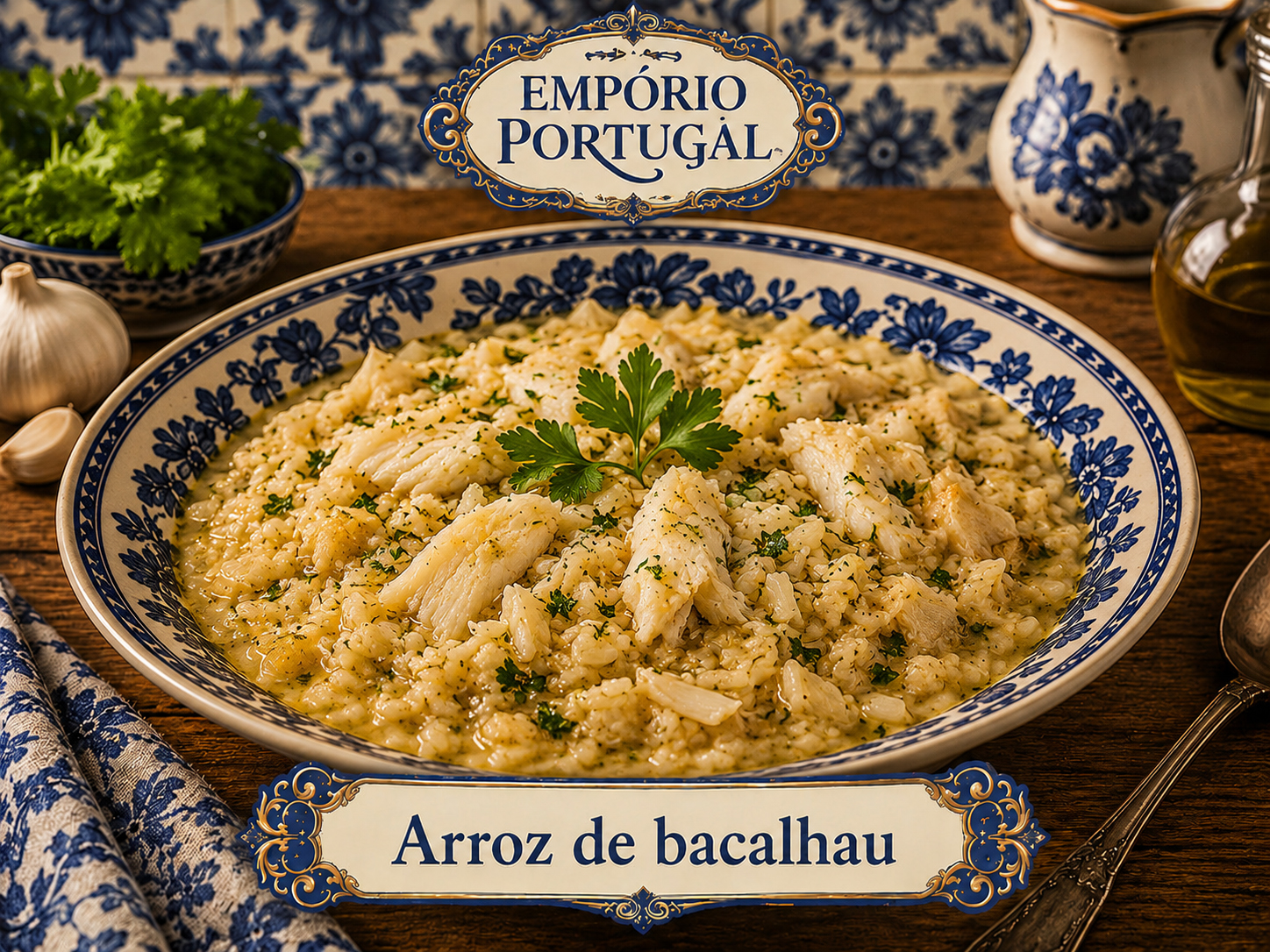 Foto de Arroz de bacalhau - receita portuguesa tradicional
