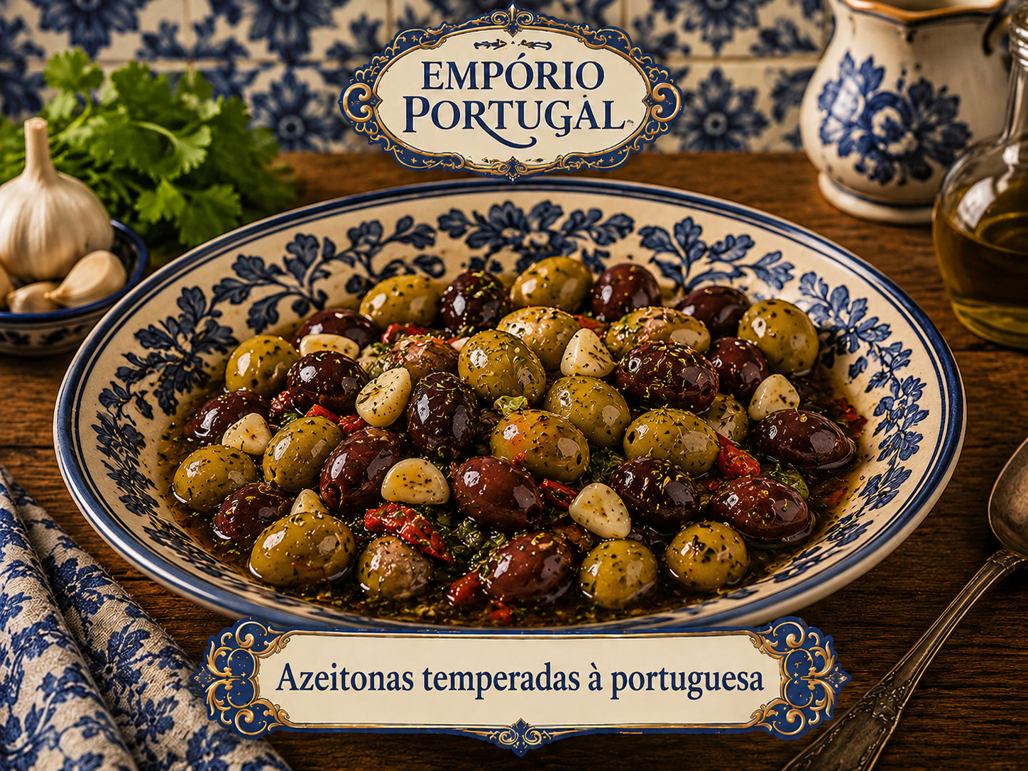 Foto de Azeitonas temperadas à portuguesa - receita portuguesa tradicional