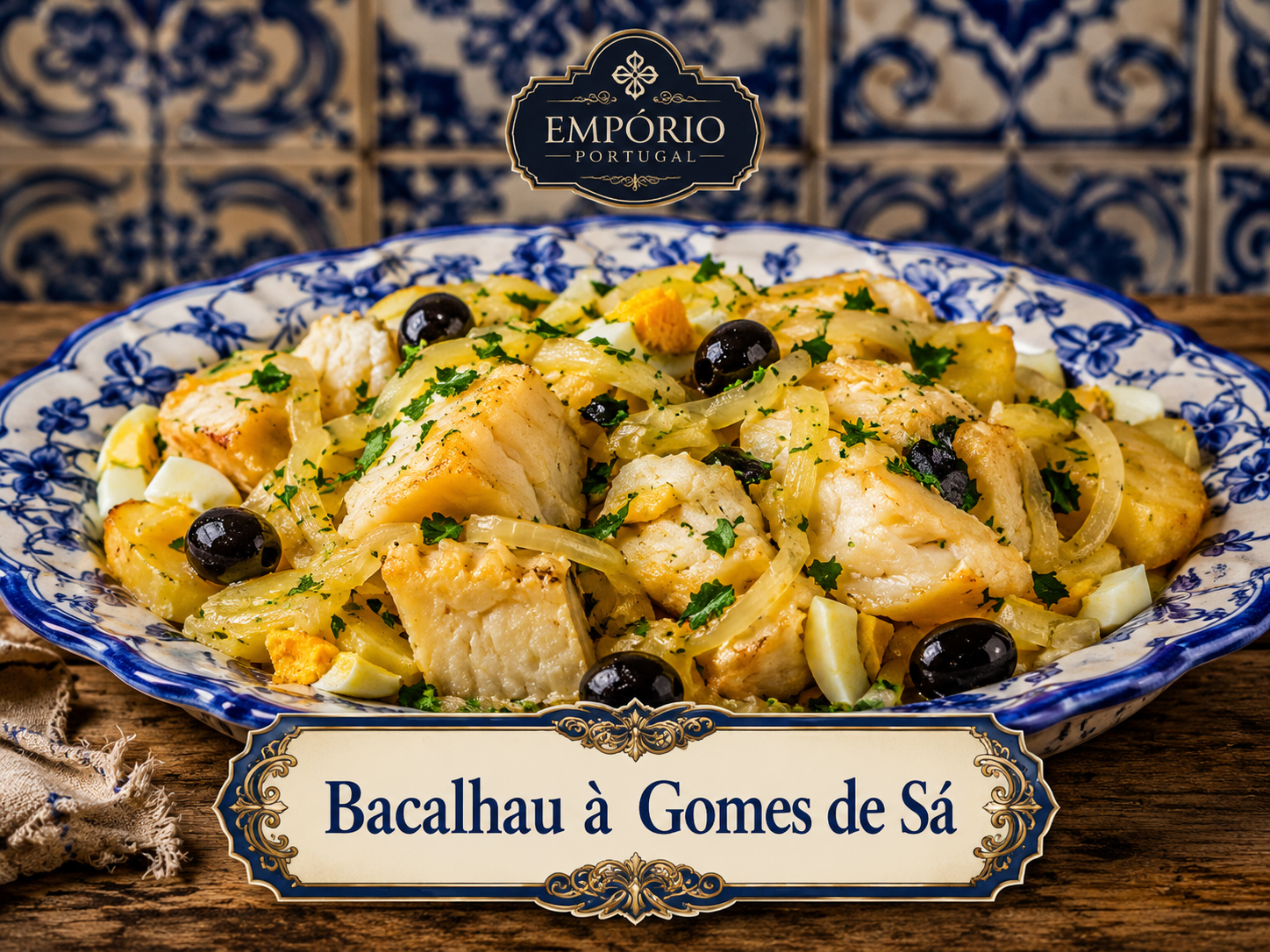 Foto de Bacalhau à Gomes de Sá - receita portuguesa tradicional