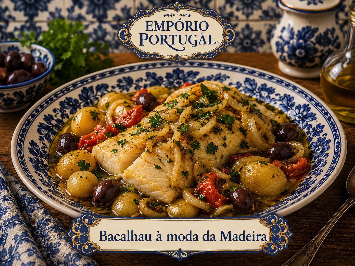 Foto de Bacalhau à moda da Madeira - receita portuguesa tradicional