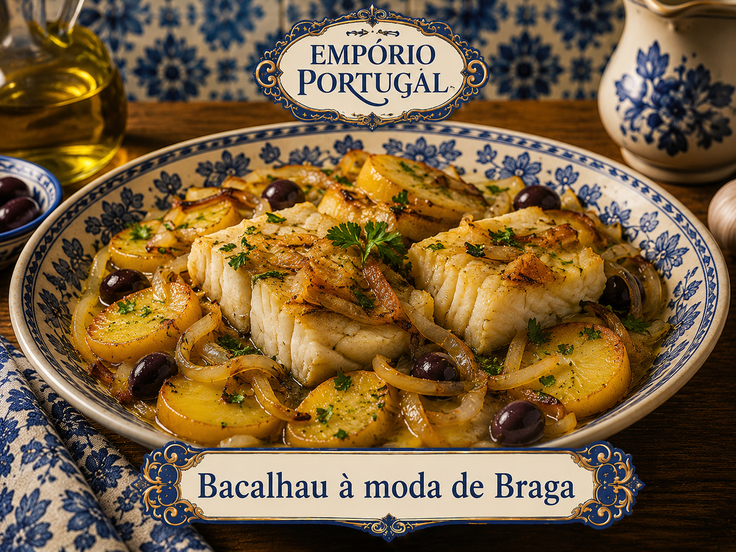 Foto de Bacalhau à moda de Braga - receita portuguesa tradicional