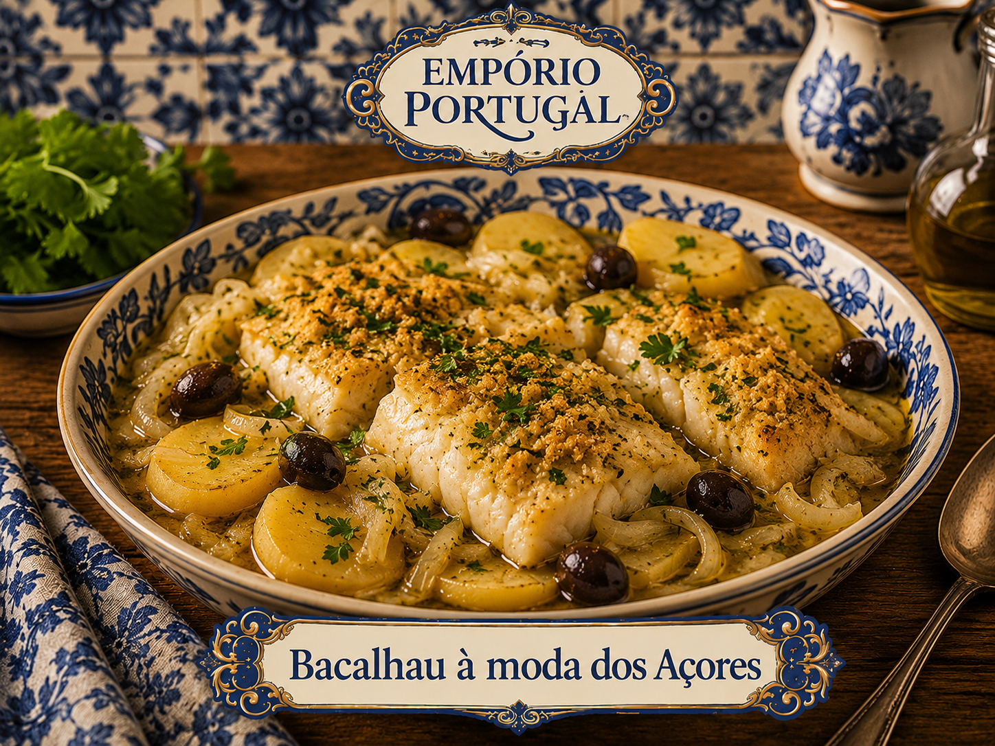 Foto de Bacalhau à moda dos Açores - receita portuguesa tradicional