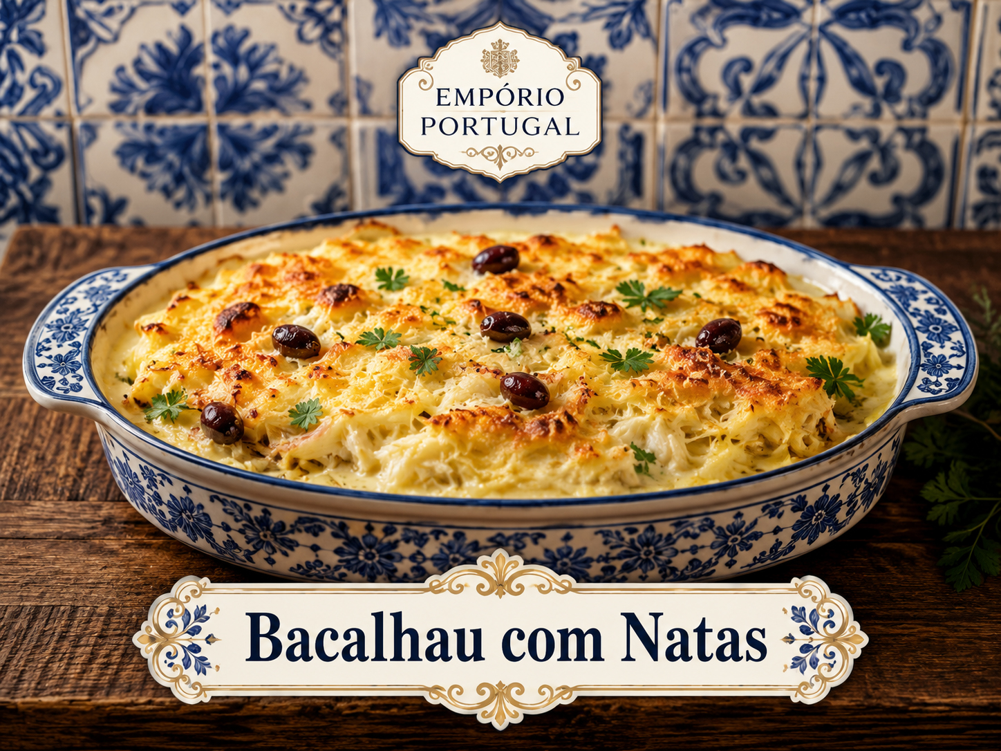 Foto de Bacalhau com natas - receita portuguesa tradicional