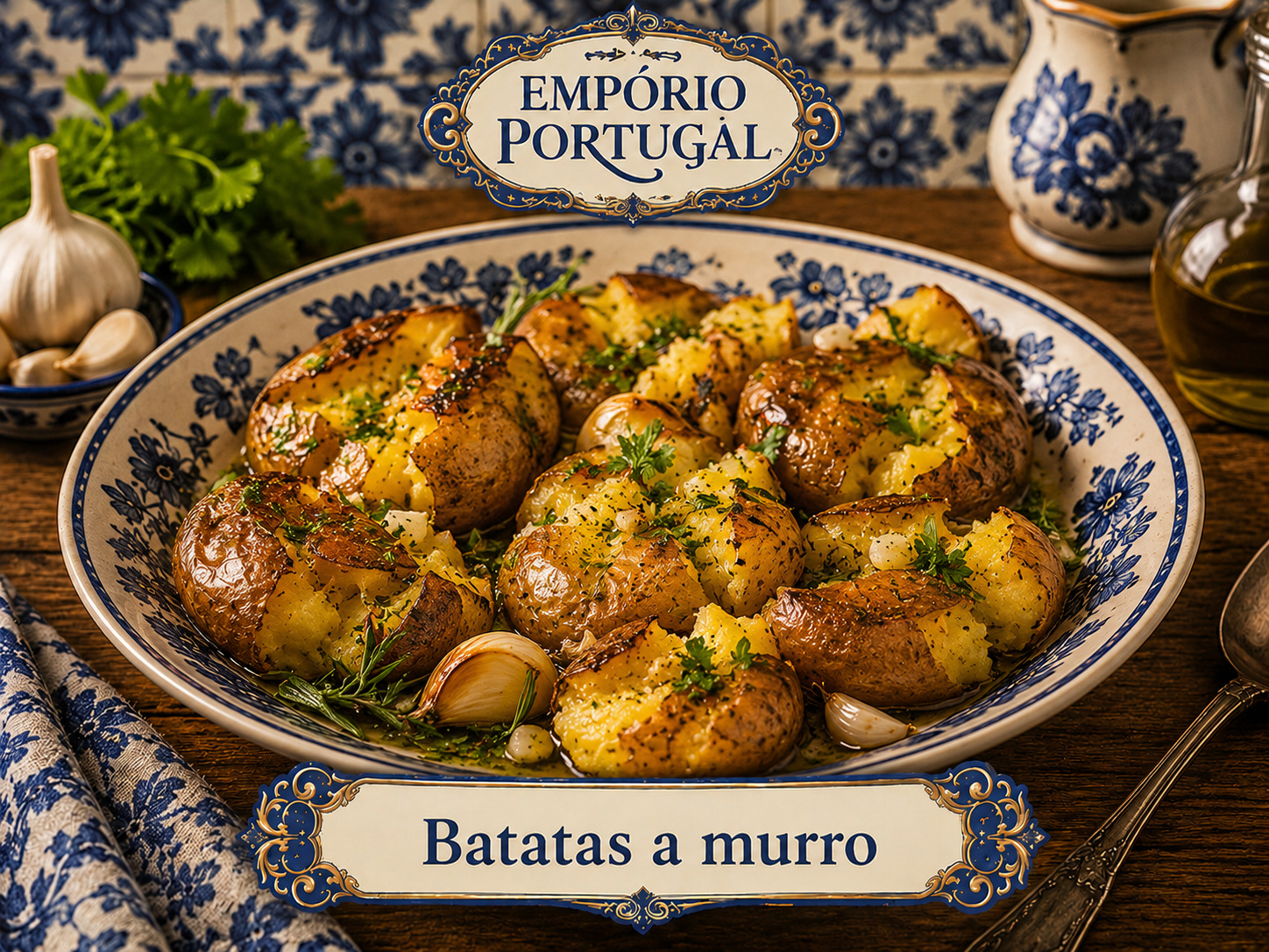 Foto de Batatas a murro - receita portuguesa tradicional