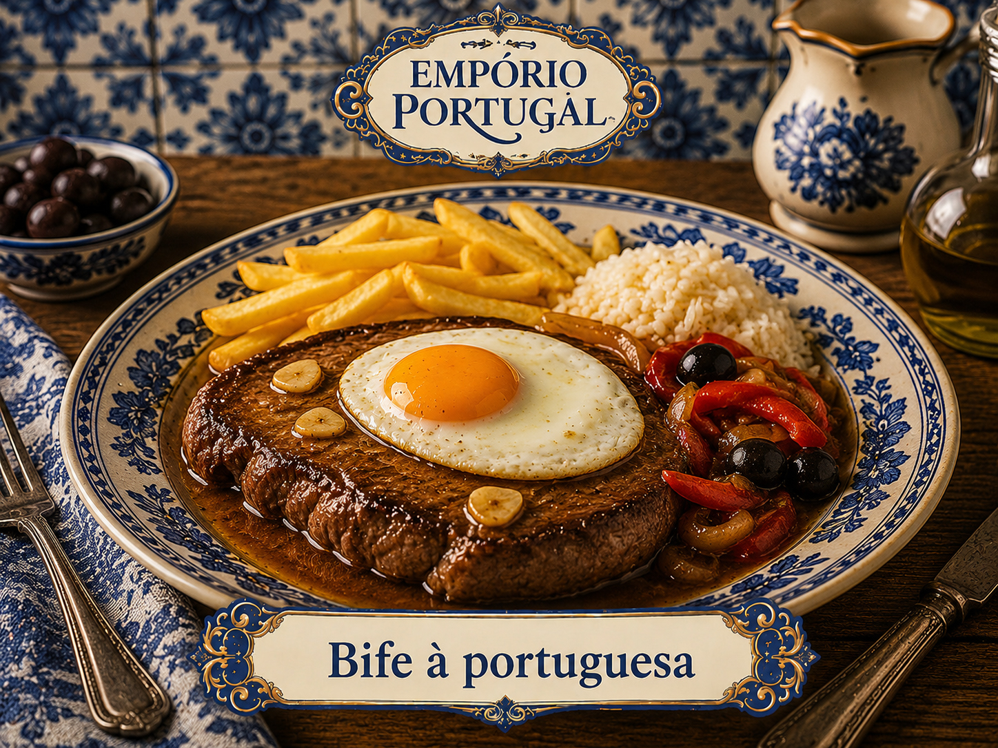Foto de Bife à portuguesa - receita portuguesa tradicional