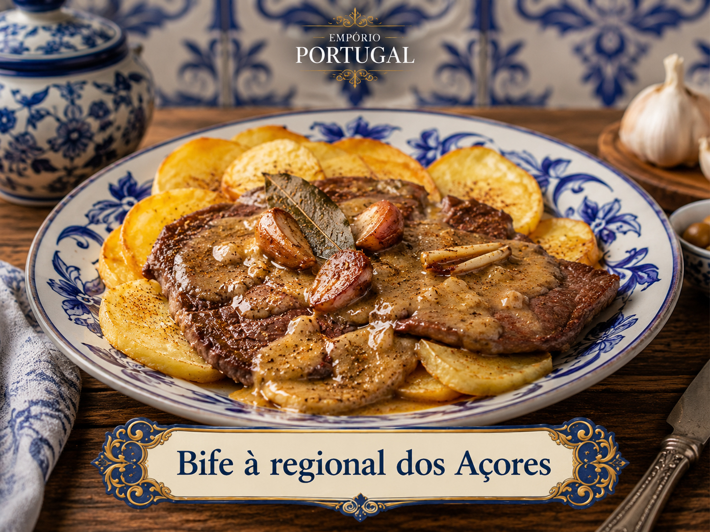 Foto de Bife à regional dos Açores - receita portuguesa tradicional