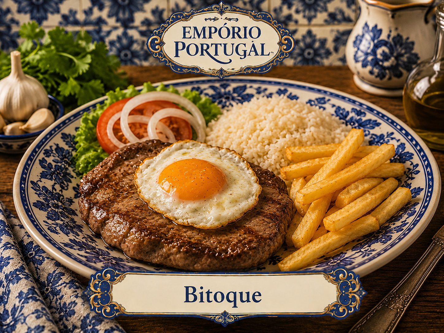 Foto de Bitoque - receita portuguesa tradicional