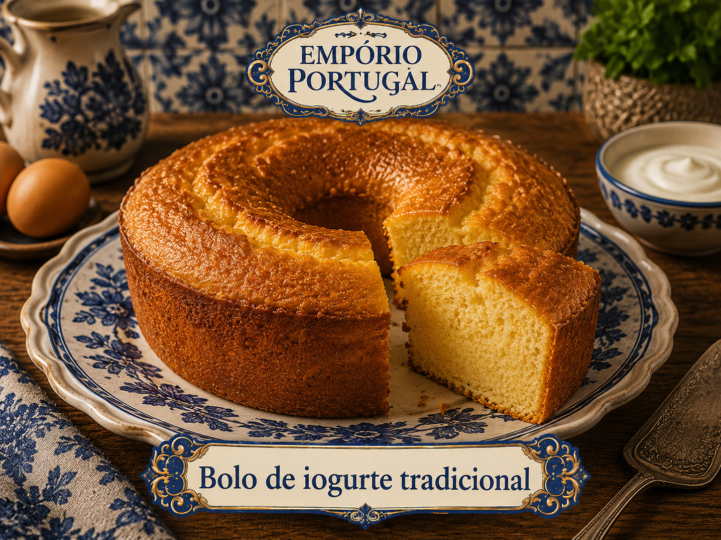 Foto de Bolo de iogurte tradicional - doce portugues tradicional