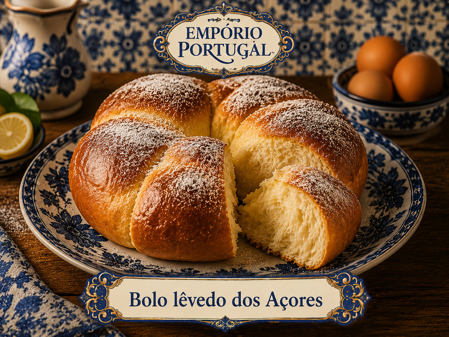 Foto de Bolo lêvedo dos Açores - doce portugues tradicional