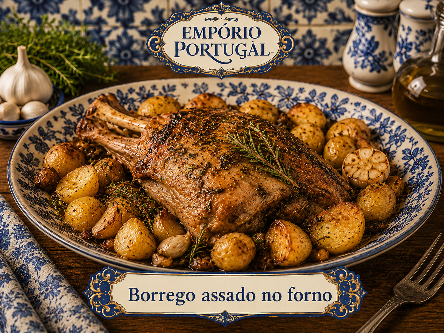 Foto de Borrego assado no forno - receita portuguesa tradicional