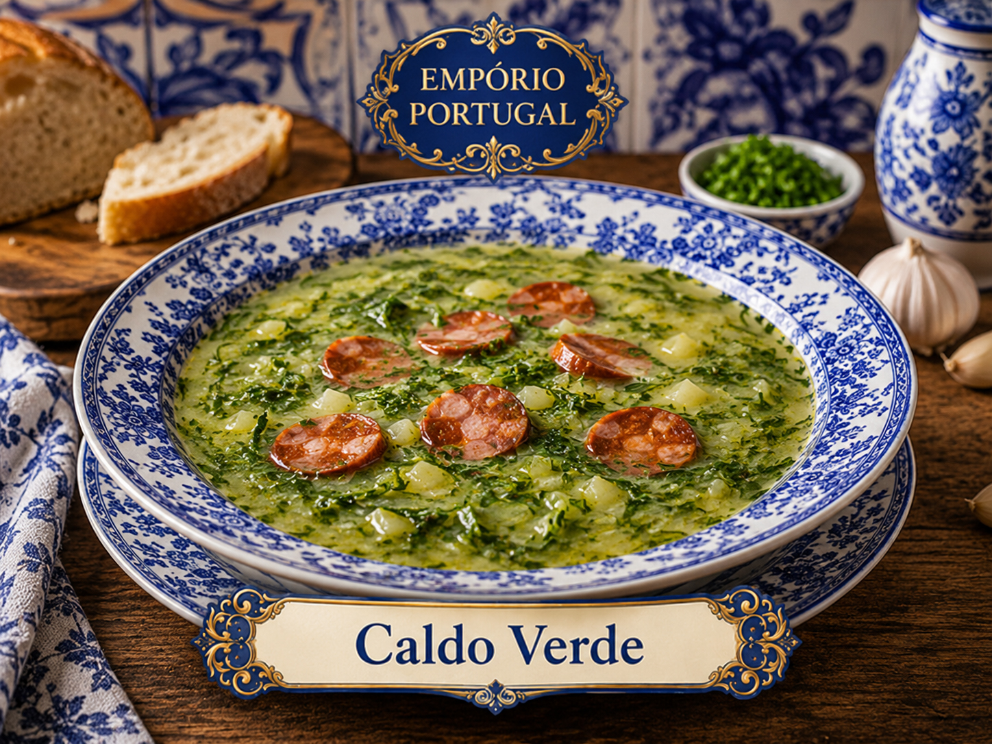 Foto de Caldo verde - receita portuguesa tradicional