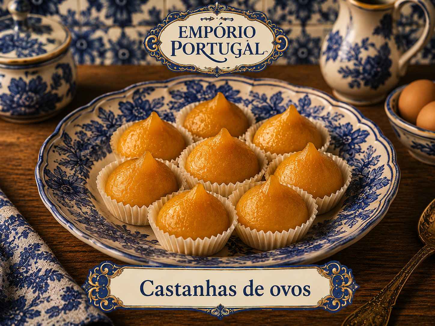 Foto de Castanhas de ovos - doce portugues tradicional