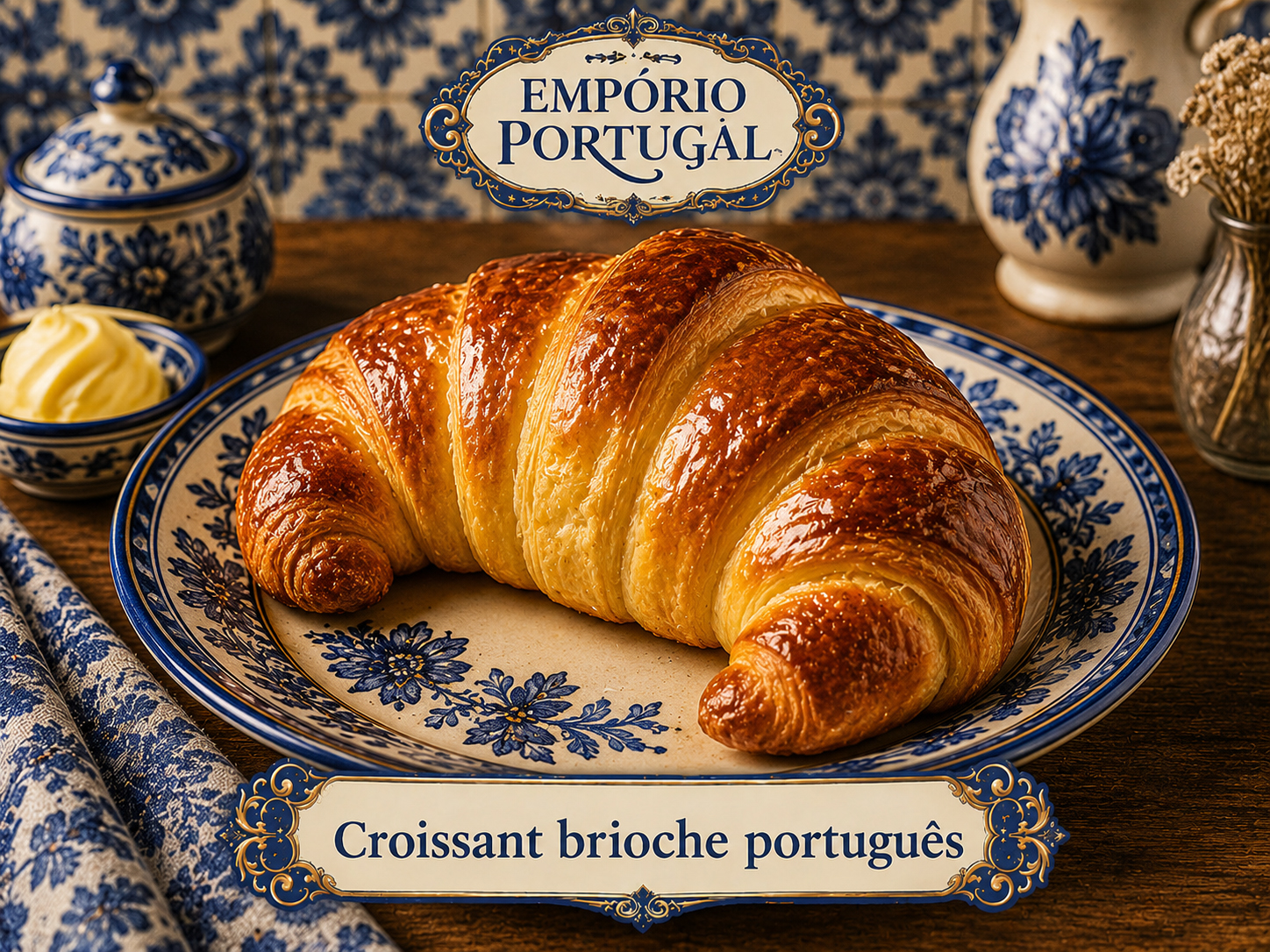 Foto de Croissant brioche português - doce portugues tradicional