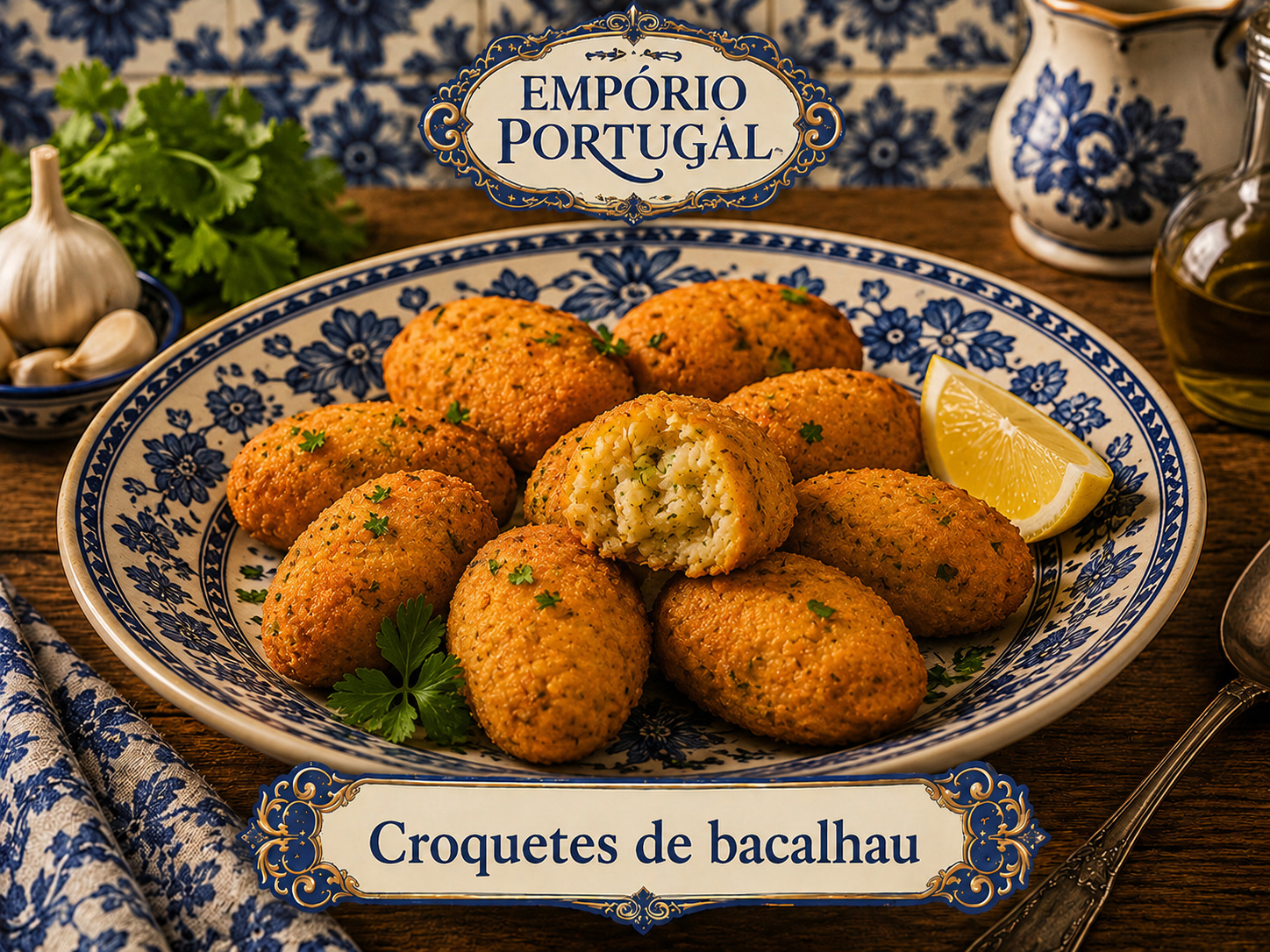 Foto de Croquetes de bacalhau - receita portuguesa tradicional