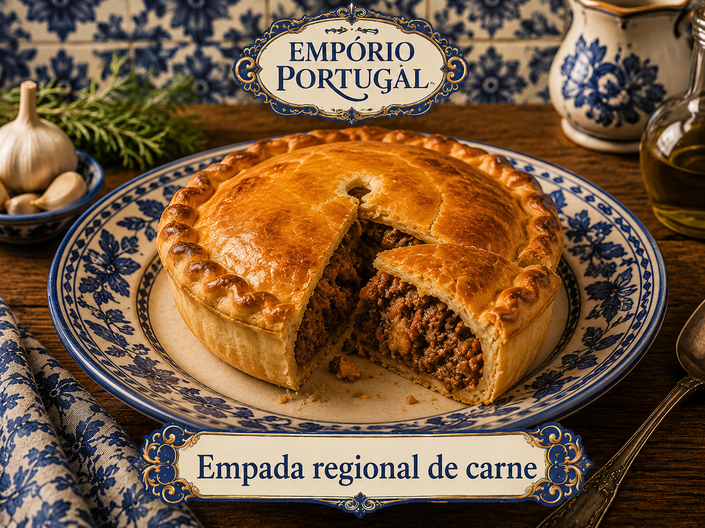 Foto de Empada regional de carne - receita portuguesa tradicional