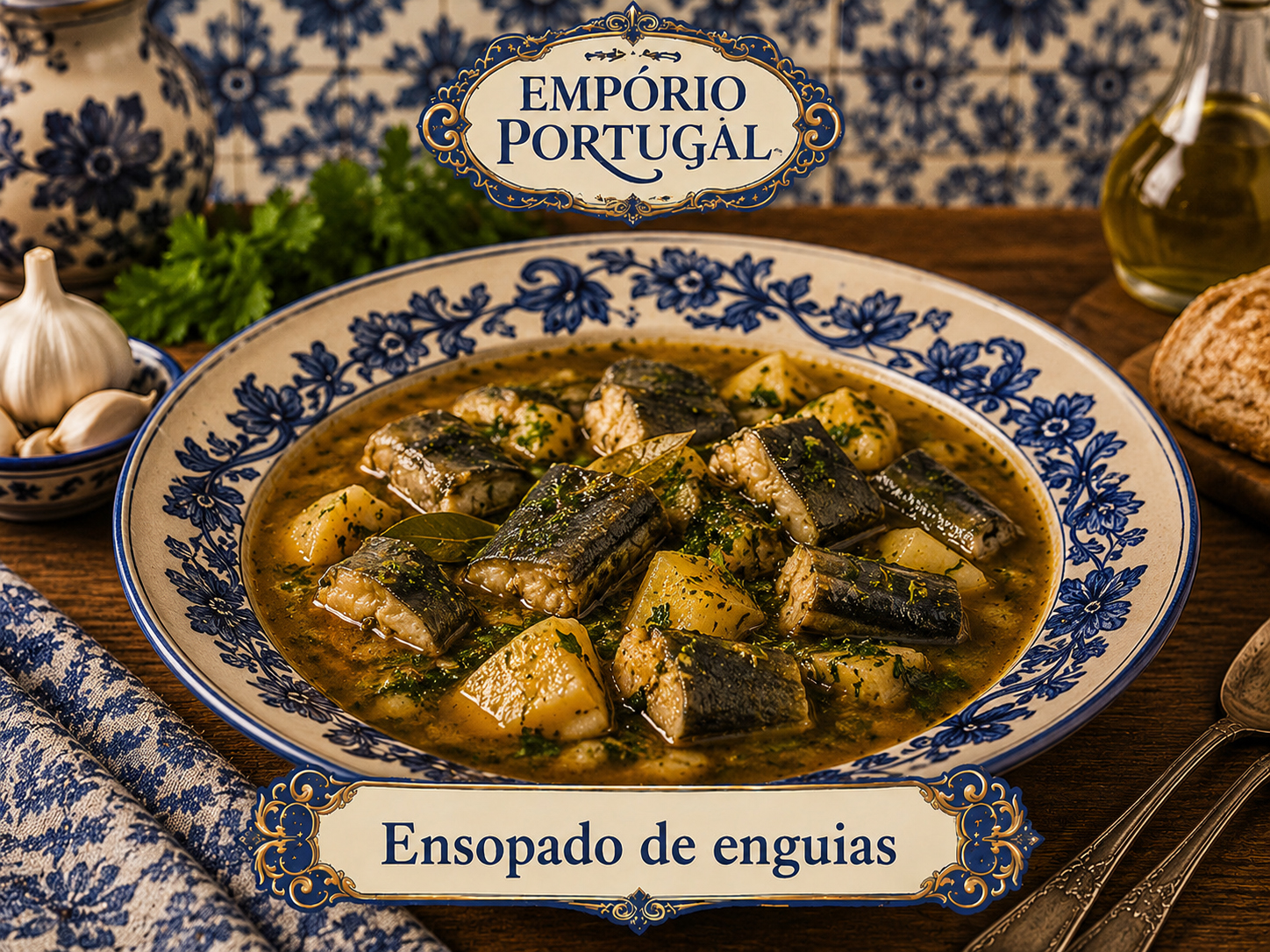 Foto de Ensopado de enguias - receita portuguesa tradicional