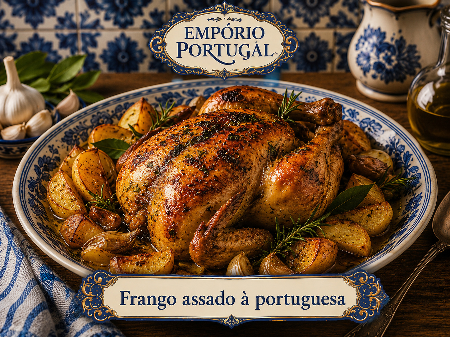 Foto de Frango assado à portuguesa - receita portuguesa tradicional