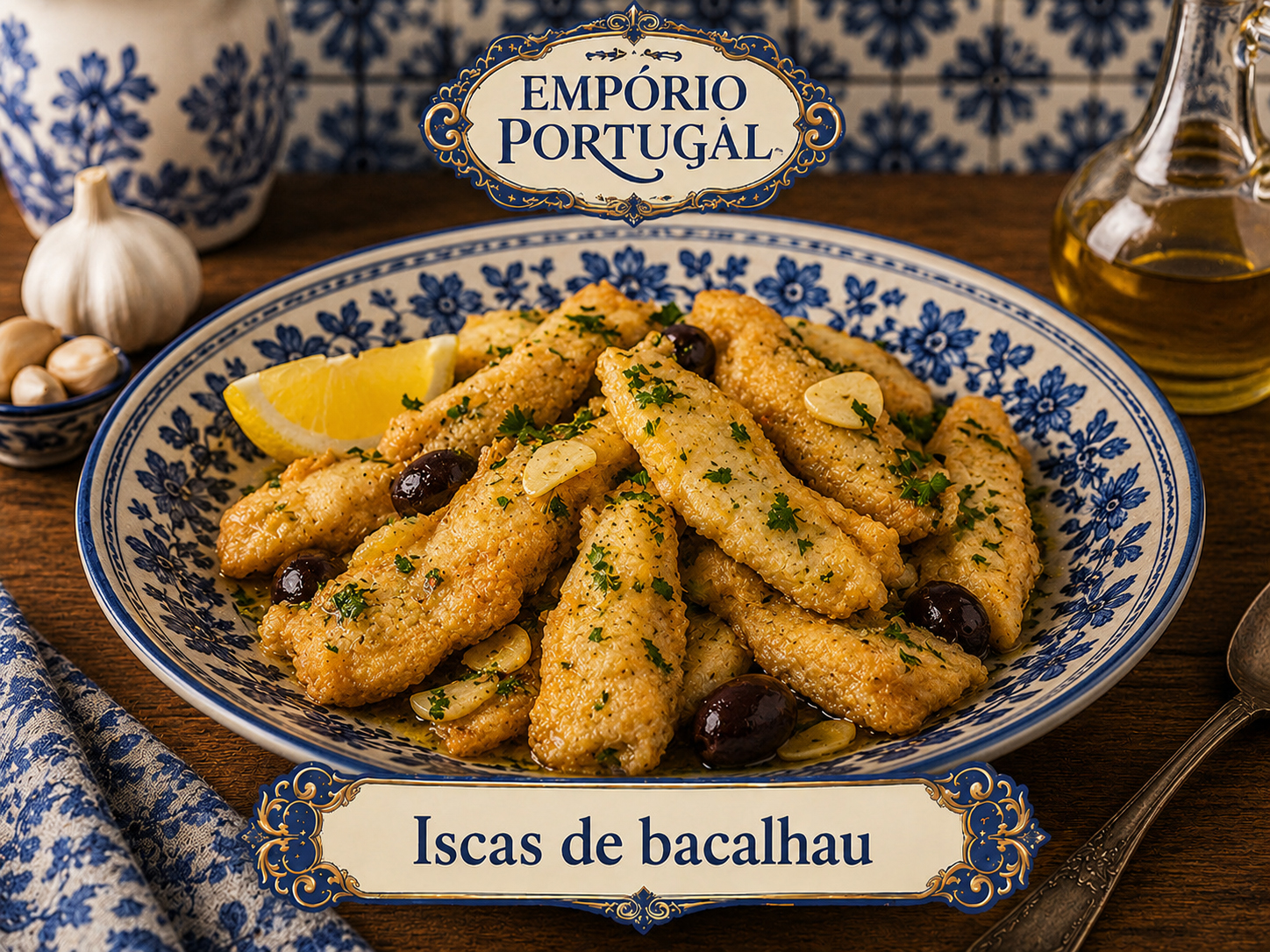 Foto de Iscas de bacalhau - receita portuguesa tradicional