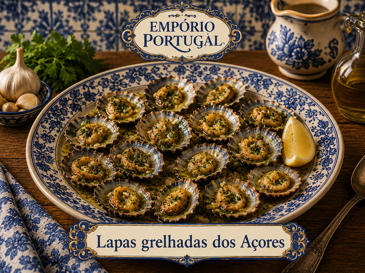 Foto de Lapas grelhadas dos Açores - receita portuguesa tradicional