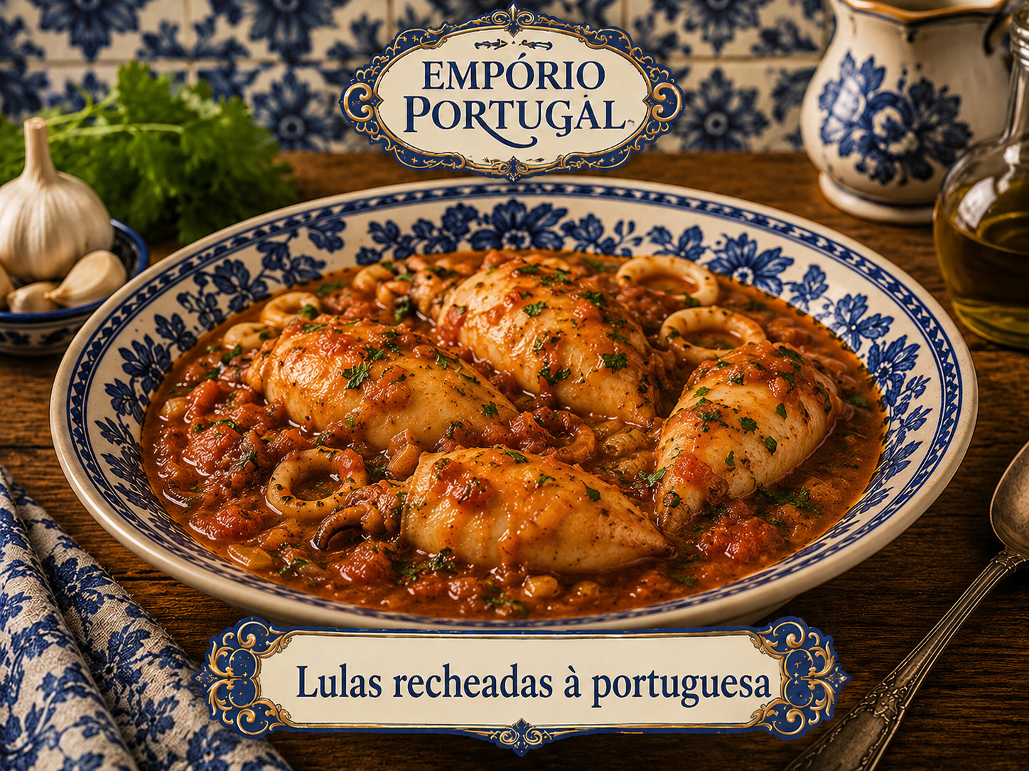 Foto de Lulas recheadas à portuguesa - receita portuguesa tradicional