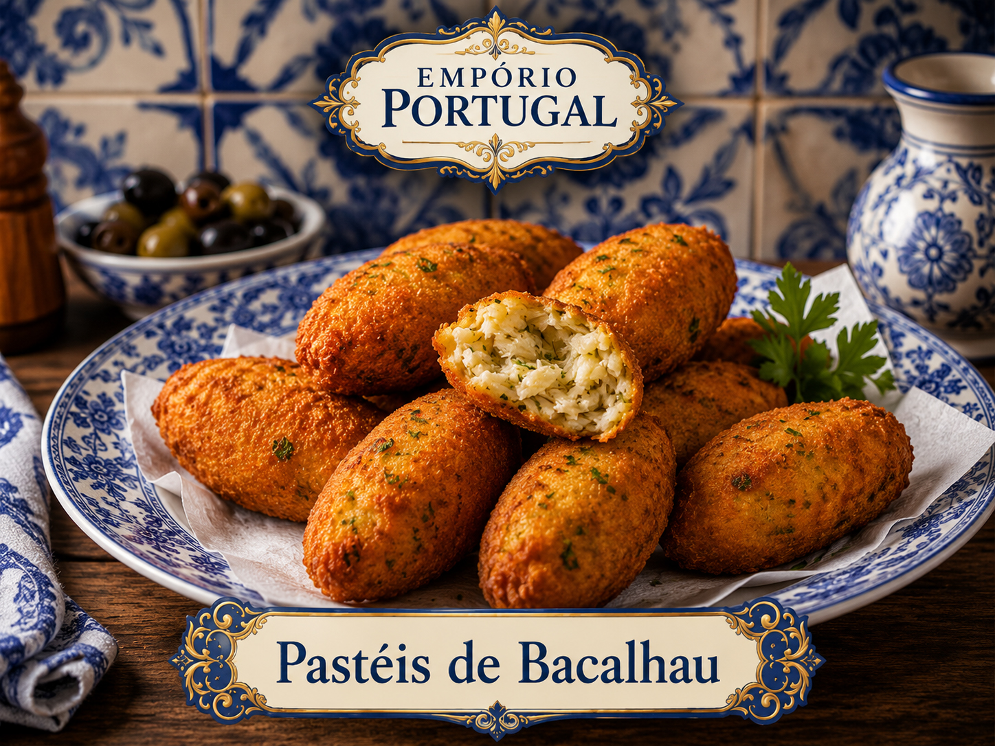 Foto de Pastéis de bacalhau - receita portuguesa tradicional