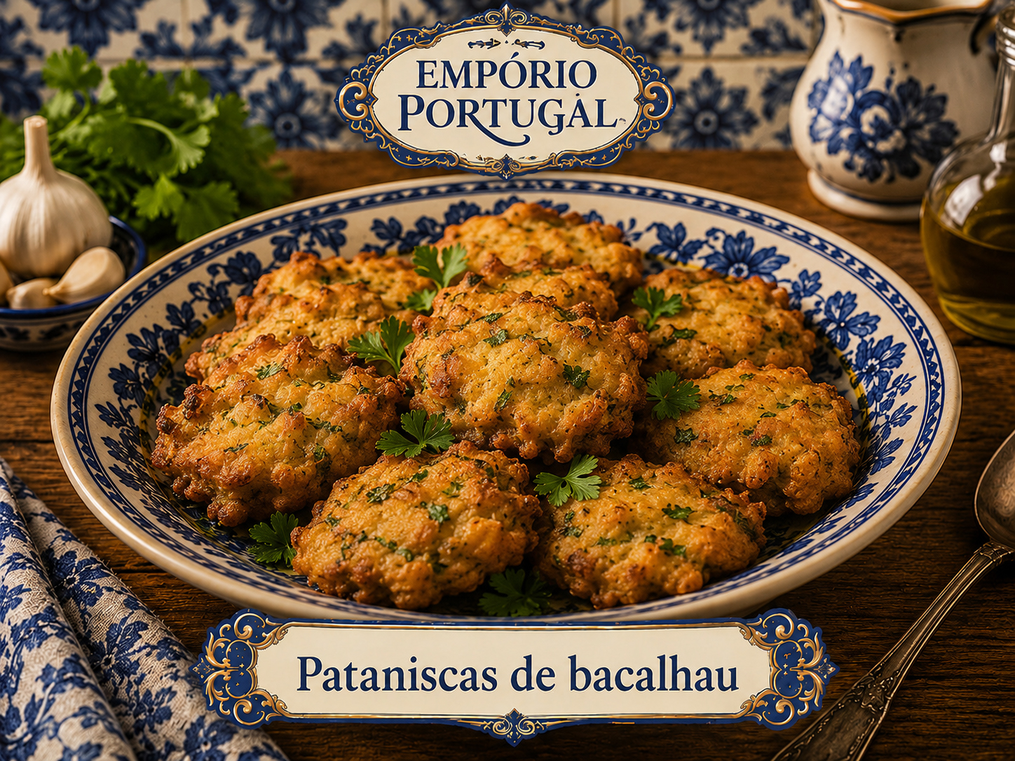 Foto de Pataniscas de bacalhau - receita portuguesa tradicional