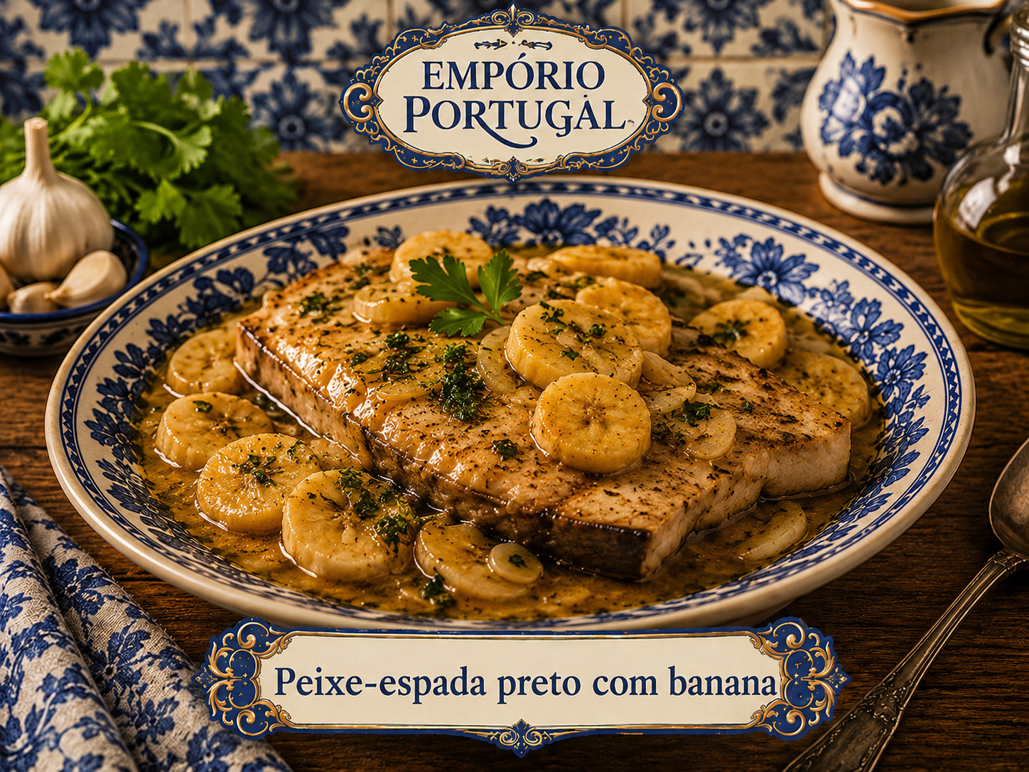 Foto de Peixe-espada preto com banana - receita portuguesa tradicional
