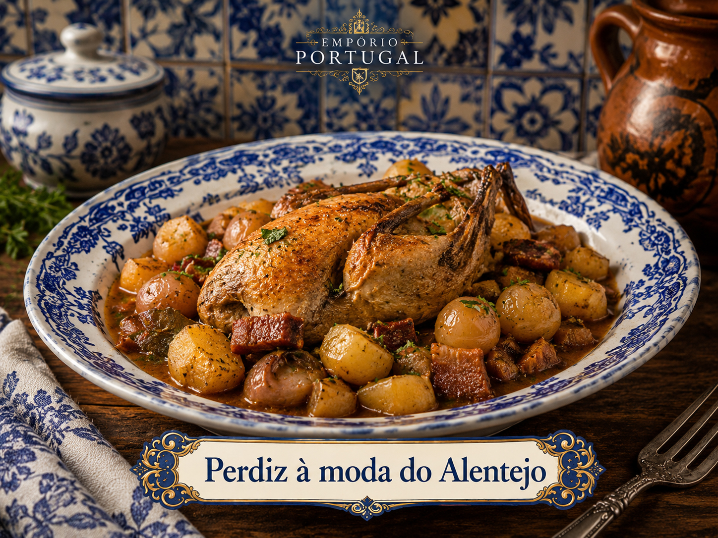 Foto de Perdiz à moda do Alentejo - receita portuguesa tradicional