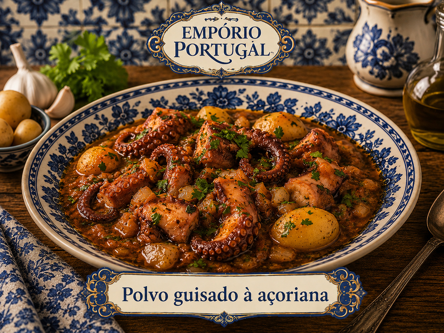 Foto de Polvo guisado à açoriana - receita portuguesa tradicional