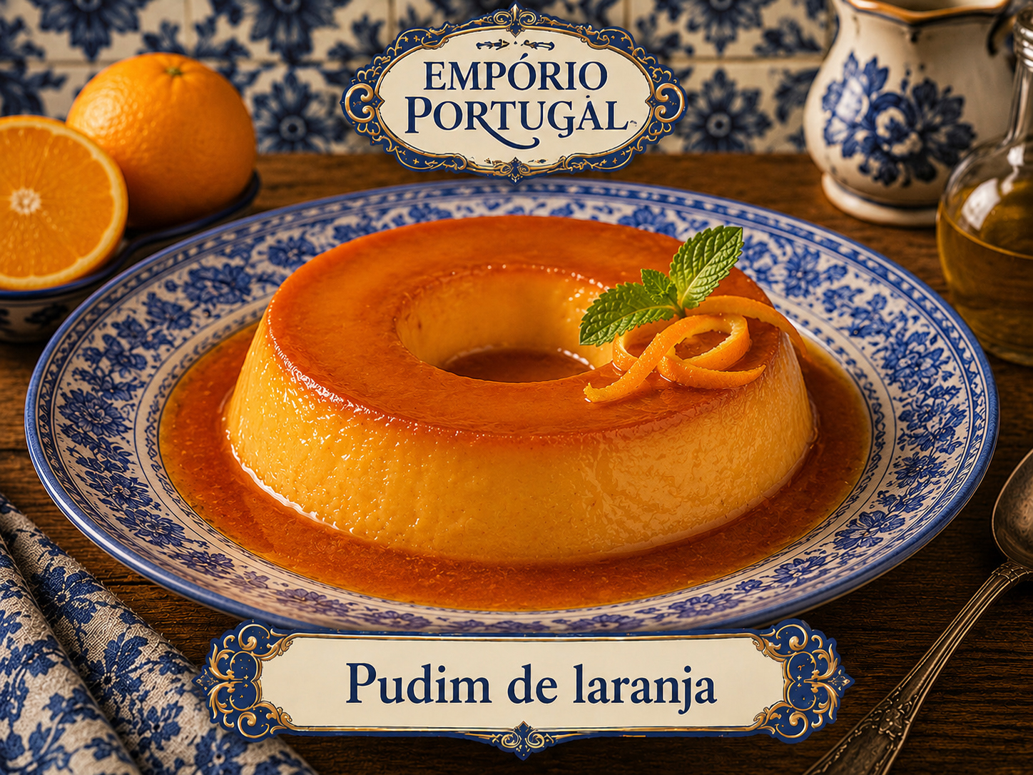Foto de Pudim de laranja - doce portugues tradicional