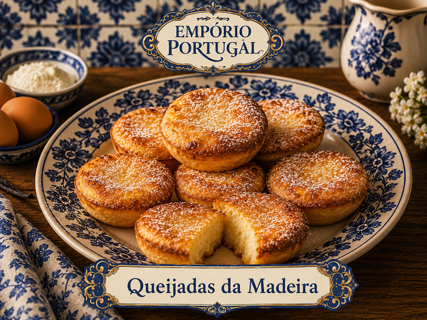 Foto de Queijadas da Madeira - doce portugues tradicional