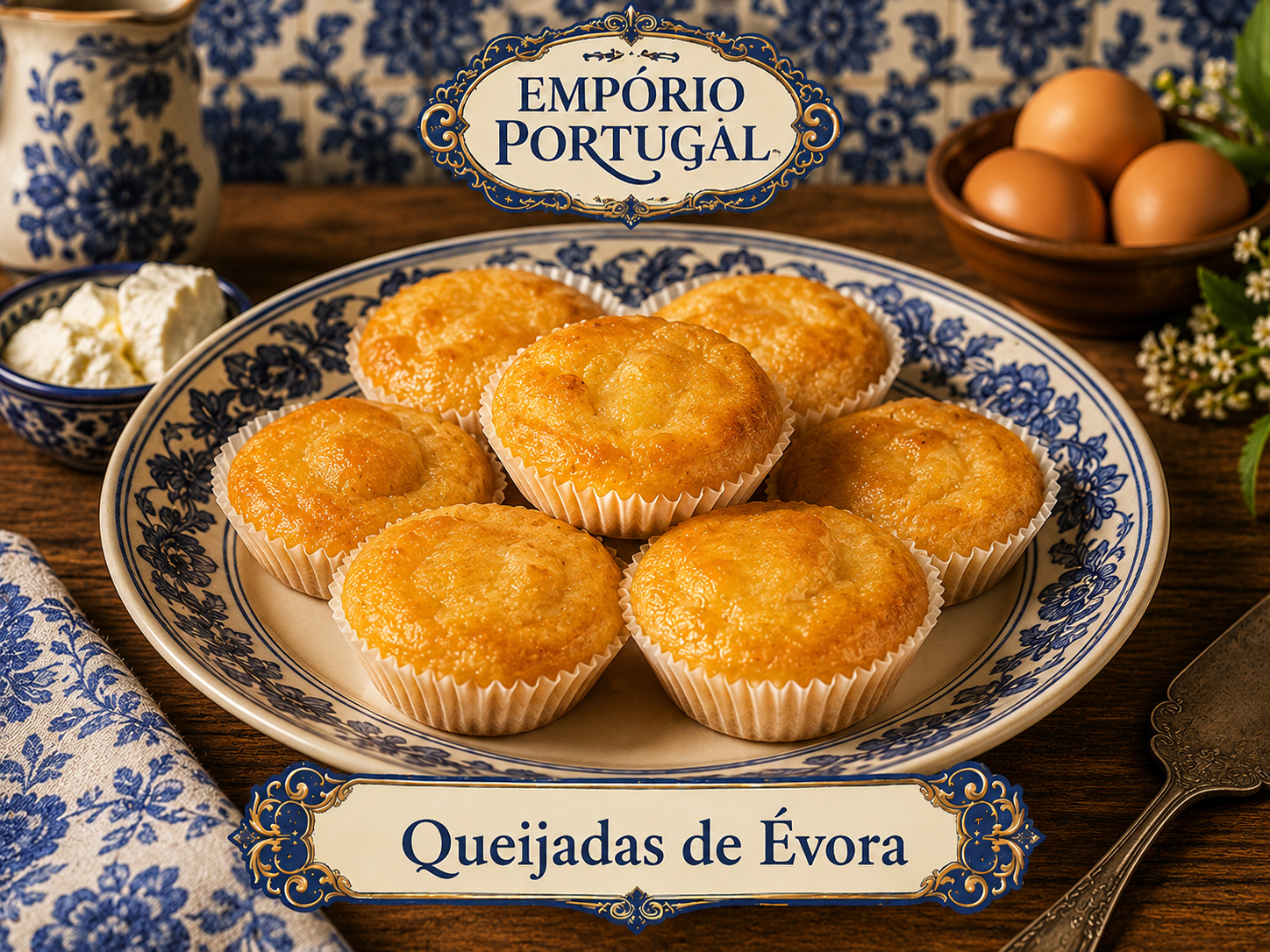 Foto de Queijadas de Évora - doce portugues tradicional