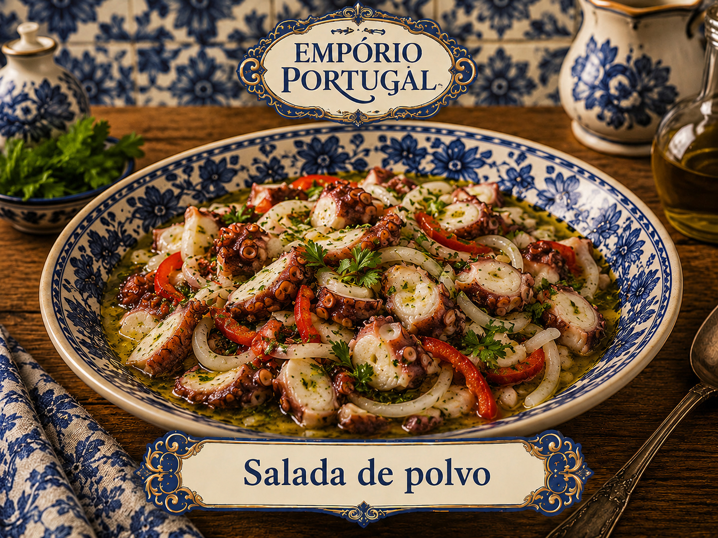 Foto de Salada de polvo - receita portuguesa tradicional