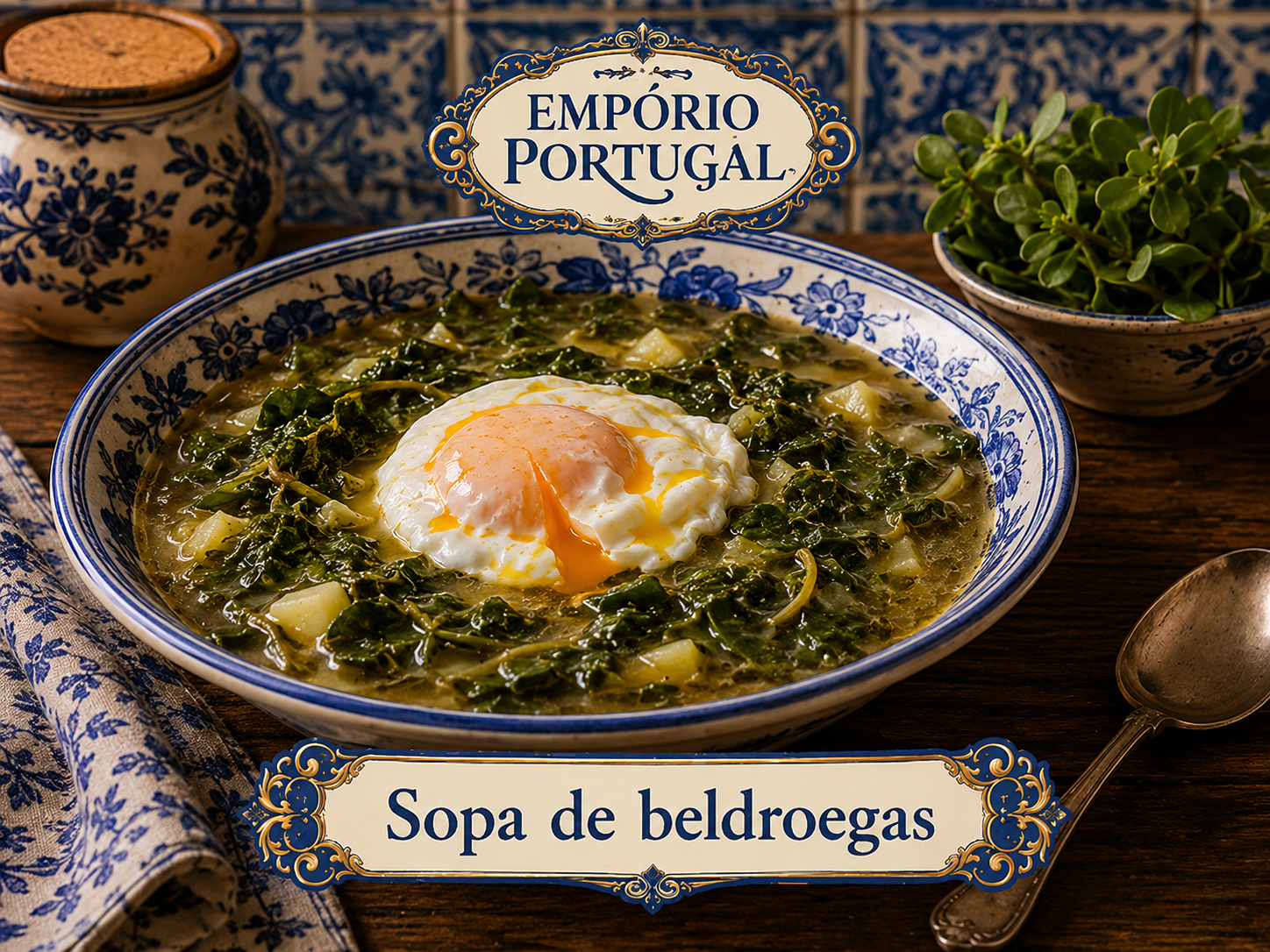 Foto de Sopa de beldroegas - receita portuguesa tradicional