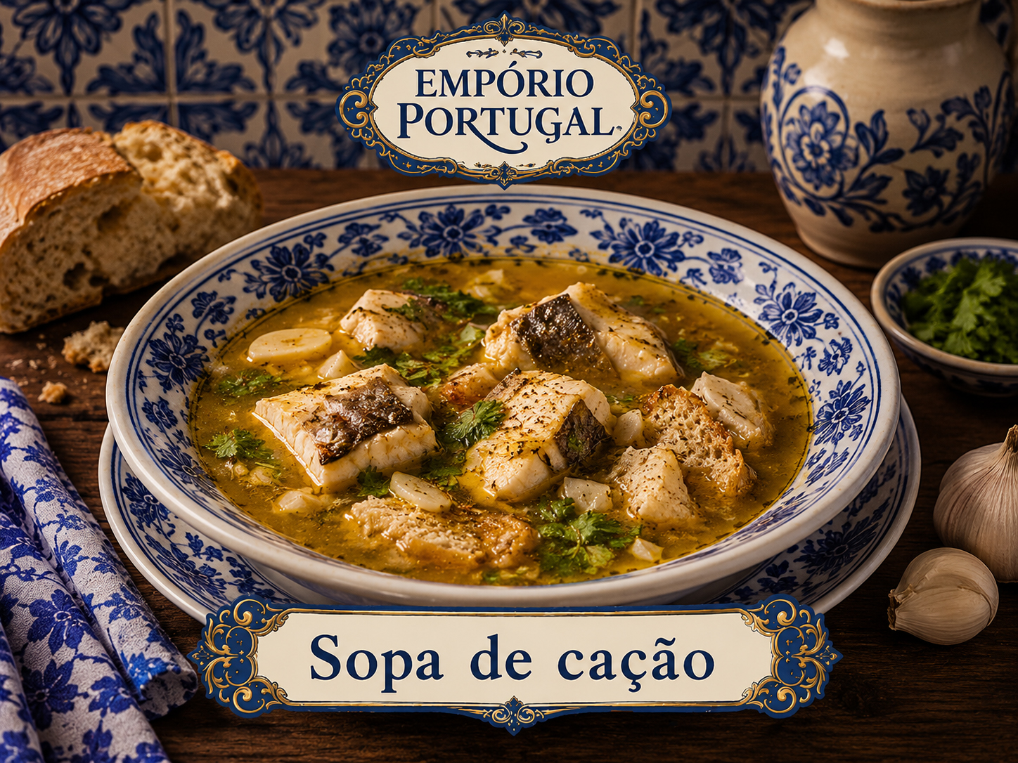 Foto de Sopa de cação - receita portuguesa tradicional