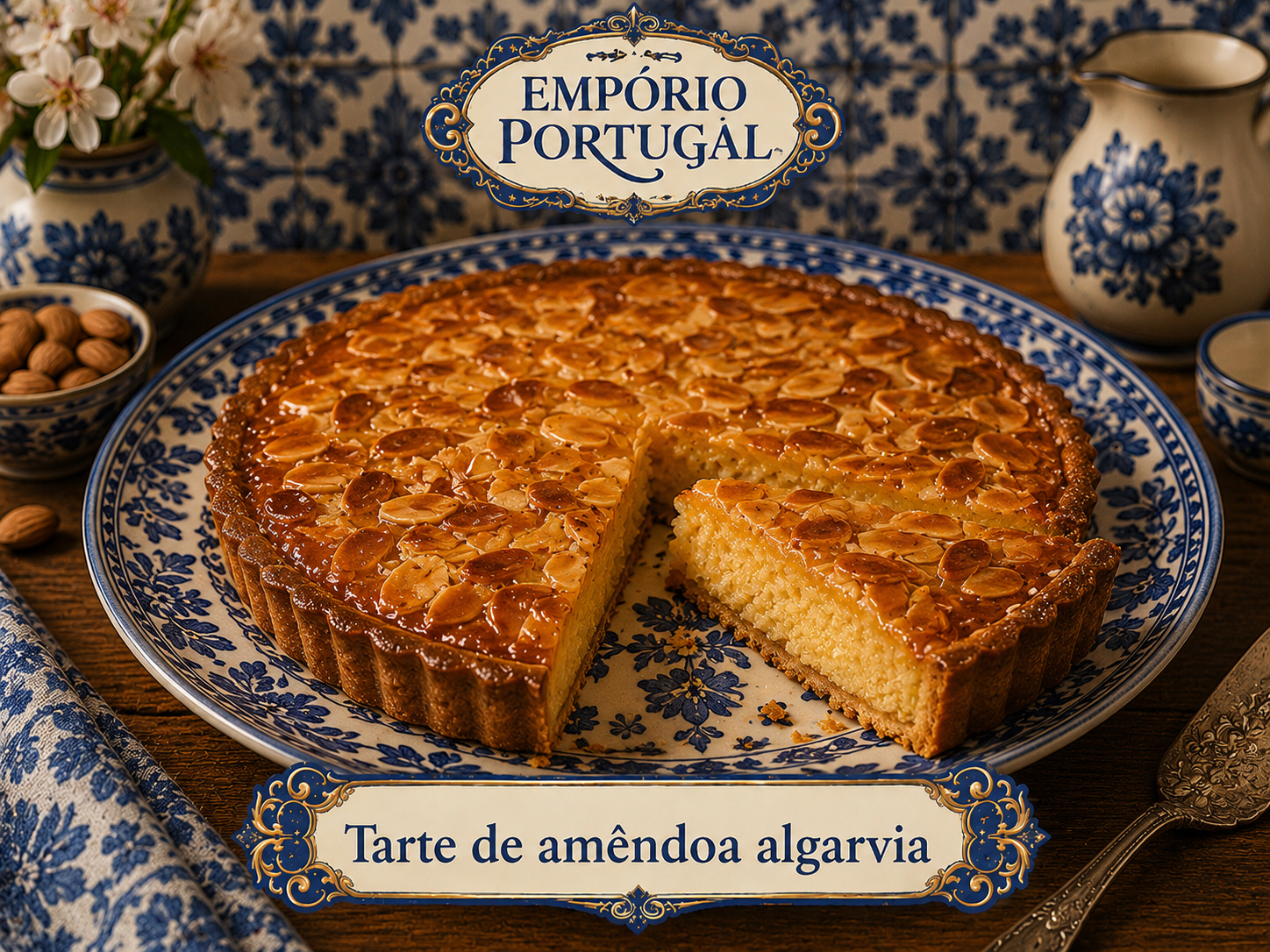 Foto de Tarte de amêndoa algarvia - doce portugues tradicional