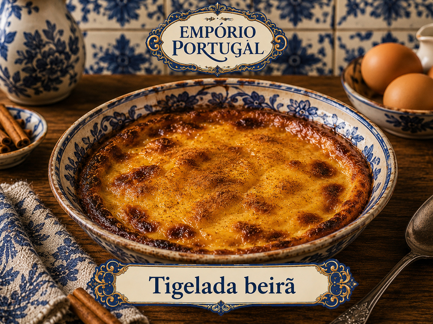 Foto de Tigelada beirã - doce portugues tradicional
