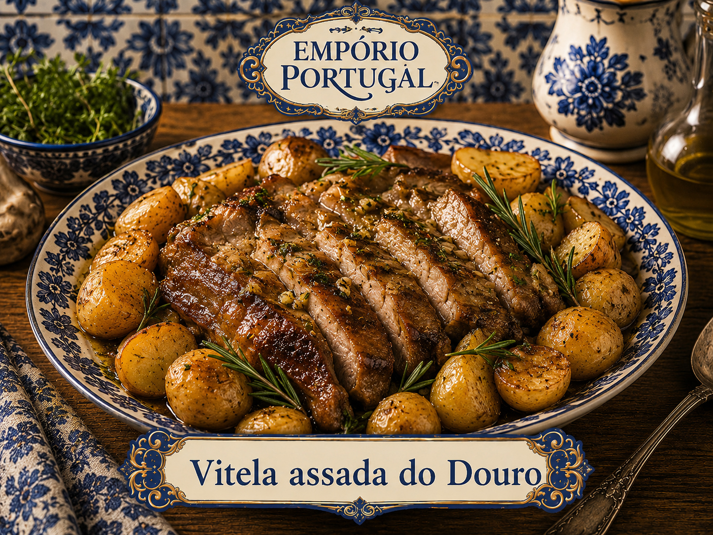Foto de Vitela assada do Douro - receita portuguesa tradicional